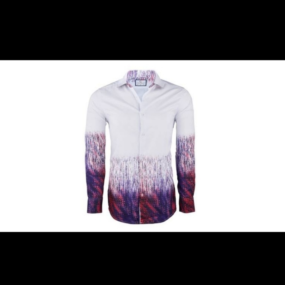Suslo Couture Mens Semi-Slim Fit Button Down Shirt